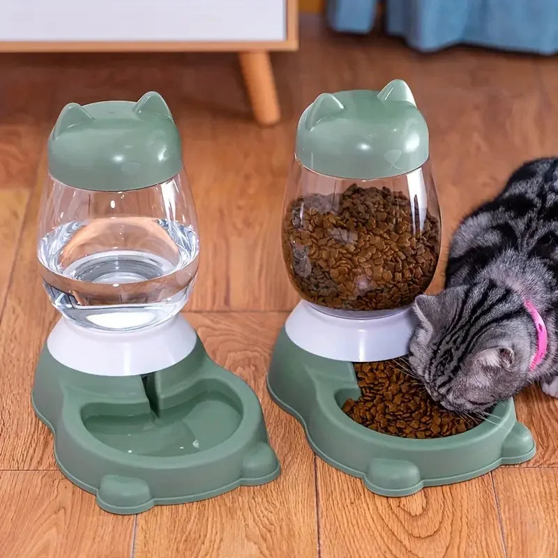 Pet Automatic Feeder Pet Water Dispenser Pet Dry Food Water Self Feeding Station Bowl For Indoor Cats Dogs Pet Supplies