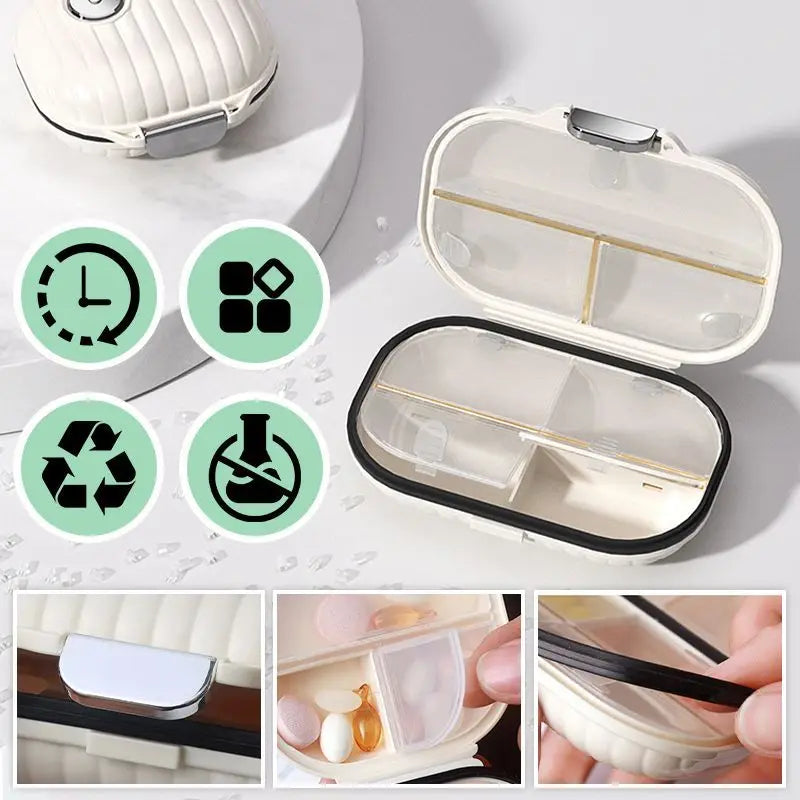 Portable Sub-Packing Medicine Box Travel Vitamin Pill Organizer Daily Pill Case Multifunctional Split Package Sealed Storage Box