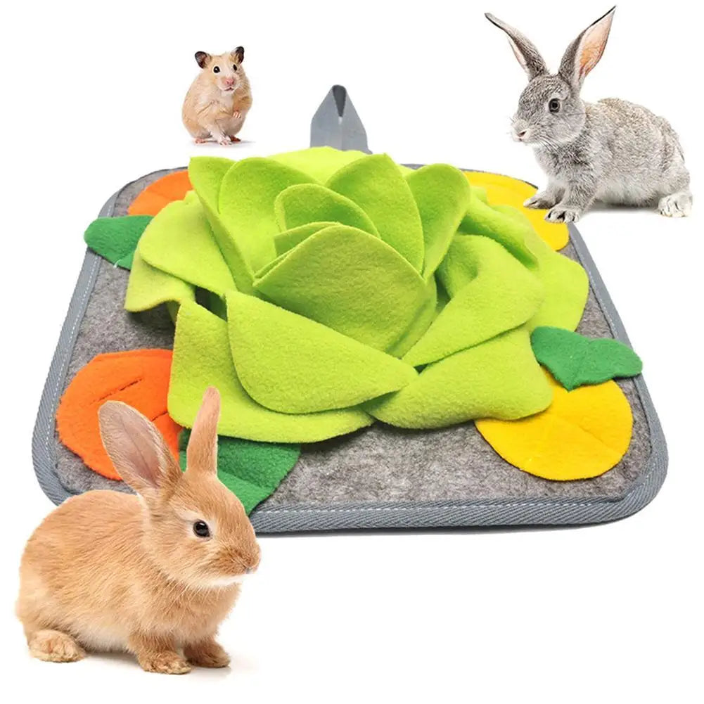 30*30cm Pet Rabbit Sniffing Mat Pad Rabbit Sniffing Fleece Toys Hamster Pad Dog Dog Feeding Chew Treat Mat Snacks Blanket P D5V6
