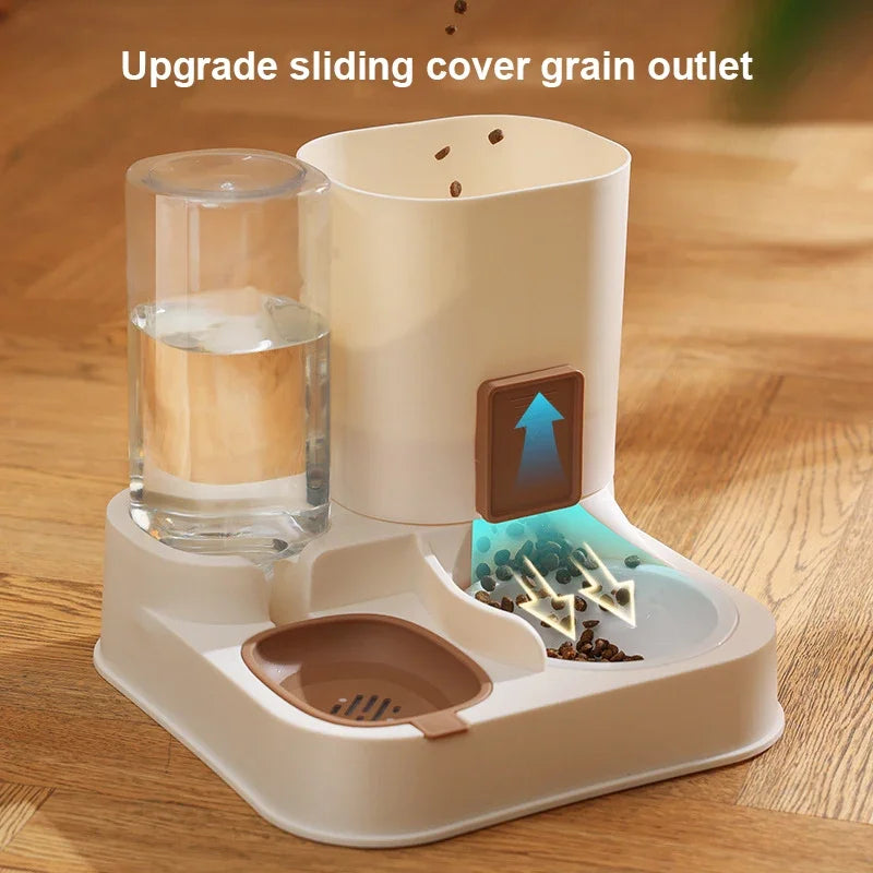 Kimpets Pet Cat Large Capacity Water Dispenser Dry Wet Separation For Automatic Feeder Drinking Water Supplies Food Container