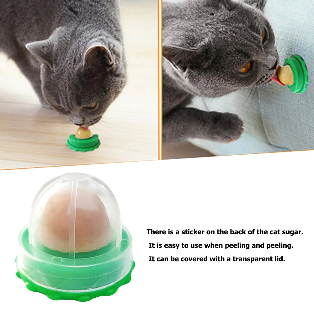 1-50pcs Healthy Cat Snacks Nutrition Cat Catnip Ball Safe Catnip Snack Lick Candy Vitamin Pudding Lollipop for Cats Pet Snacks