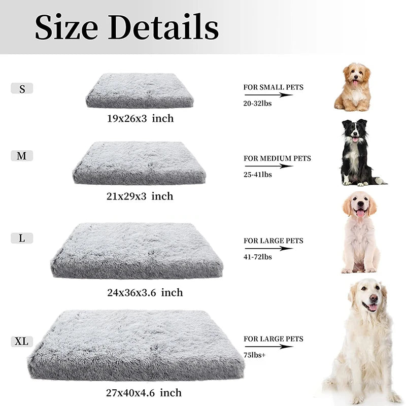 Plush Dog Bed Mat Cat Beds for Small Medium Large Dogs Removable for Cleaning Puppy Cushion Super Soft Claming Dog Beds Pet Bed