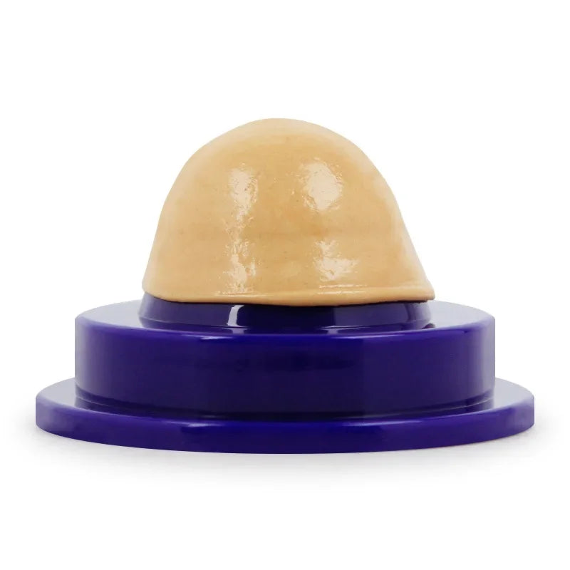 Cat Catnip Ball Dust Cover Round Safe Nutrition Catnip Snack Lick Candy Vitamin Pudding Catnip Lollipop for Cat Kitten Pet Toys