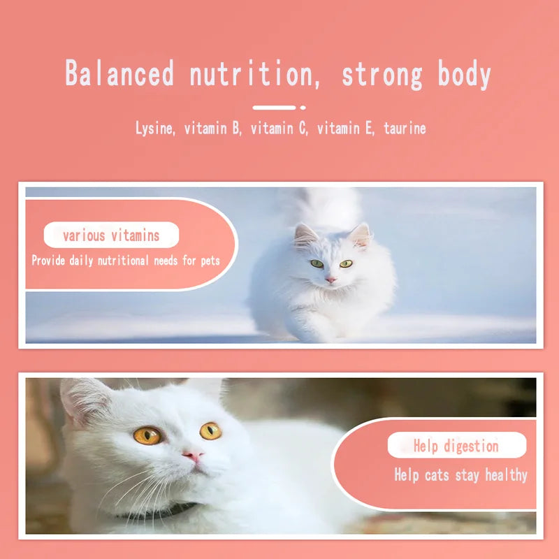 High-Concentration L-Lysine, Vitamin Taurine, And Cat-Specific Pet Nutritional Supplements Can Enhance Resistance And Immunity.