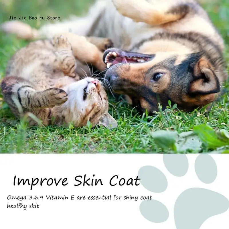 E8BD Pet Hemp-Seed Oil for Dogs Cats Anxiety Stress Pains Skin Reliefs Joint Hip Sleep Aid with Omegas 3, 6, 9 and Vitamin