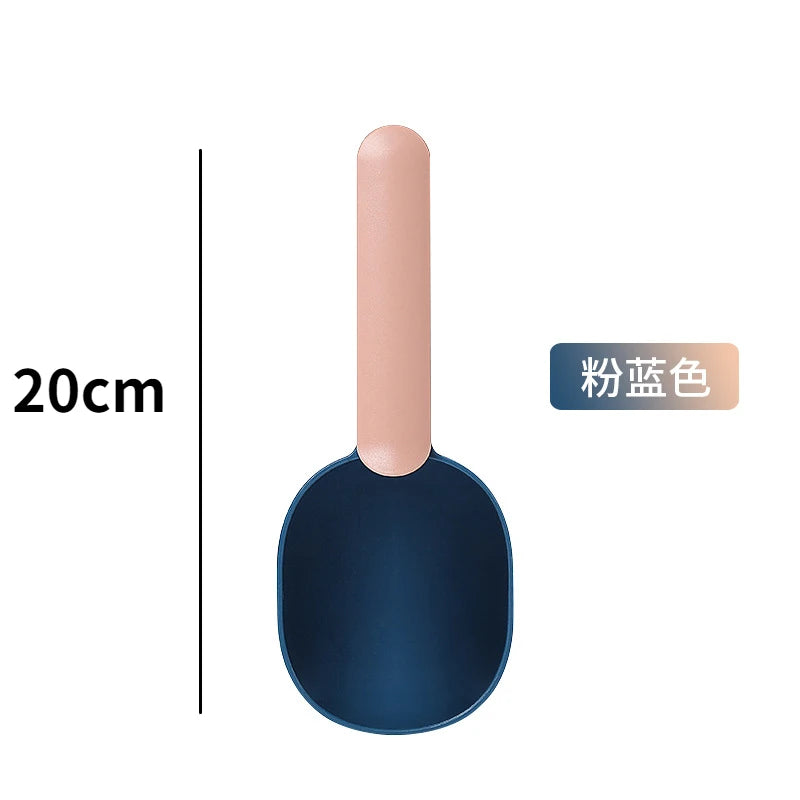 Multifunctional Dog Food Cat Food Shovel Spoon Feeding Spoon Sealed Bag Clip Creative Measuring Cup Curved Design Easy To Clean
