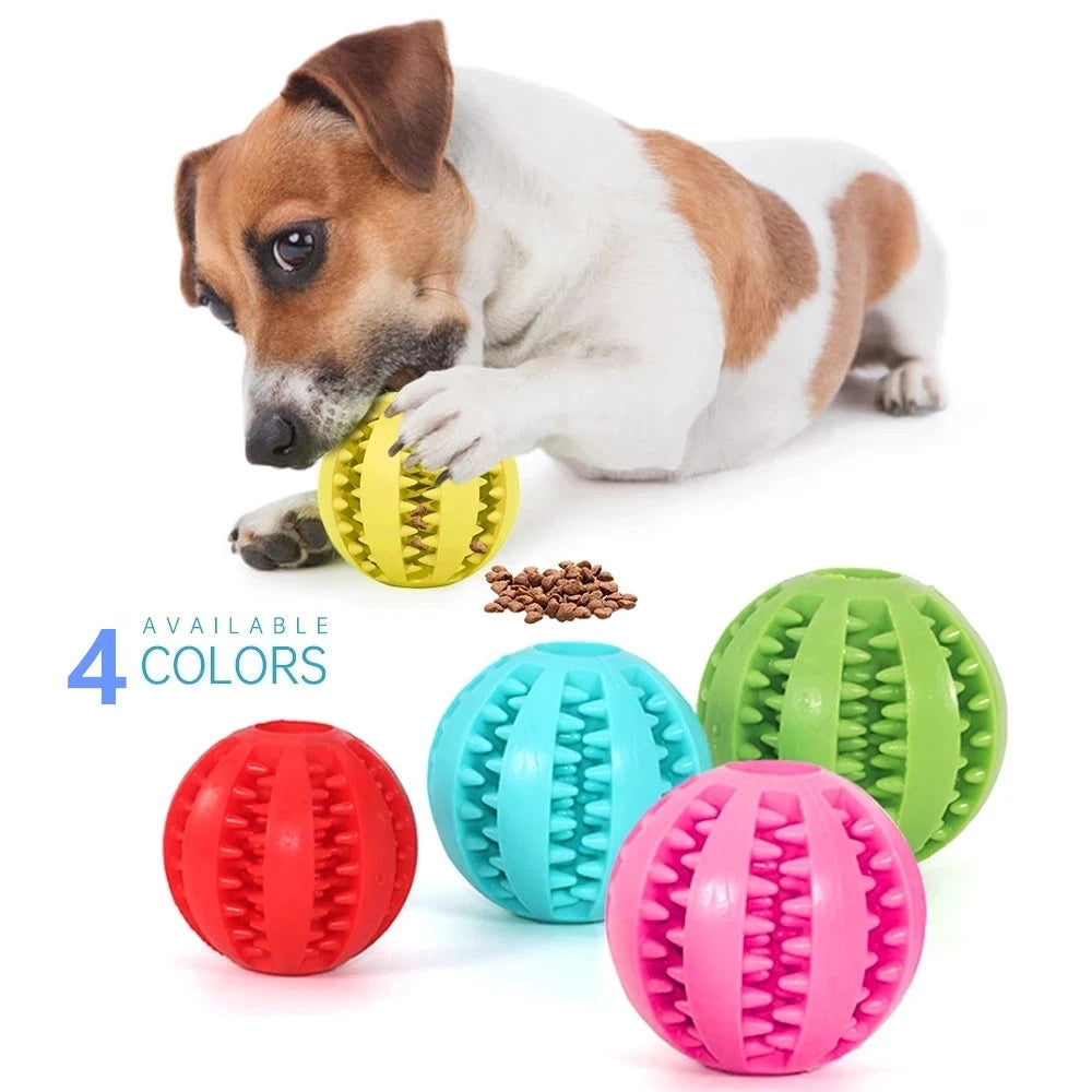 New Soft Pet Dog Toys Ball Interactive Elasticity Ball Dog Chew Toy Tooth Clean Rubber Ball Toys For Dogs Treats Food Dispenser