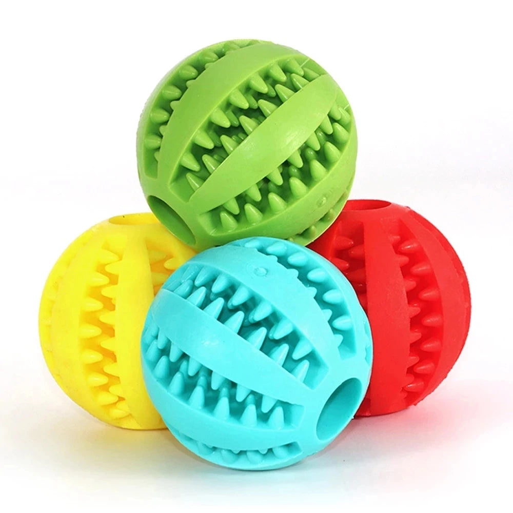 New Soft Pet Dog Toys Ball Interactive Elasticity Ball Dog Chew Toy Tooth Clean Rubber Ball Toys For Dogs Treats Food Dispenser
