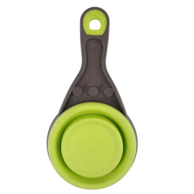 Folding Pet Bowl Food Spoon Foldable Food Bag Water Bowl Measuring Cup Dog Food Spoon 1pc Pet Food Spoon Feed Tool Dog Supplies