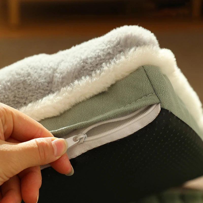 Dog Bed for Summer With Pillow Pad for Small Medium Large Dogs Ice Silk Mat for Dogs Sleeping Mat Removable Washable Pet Bed