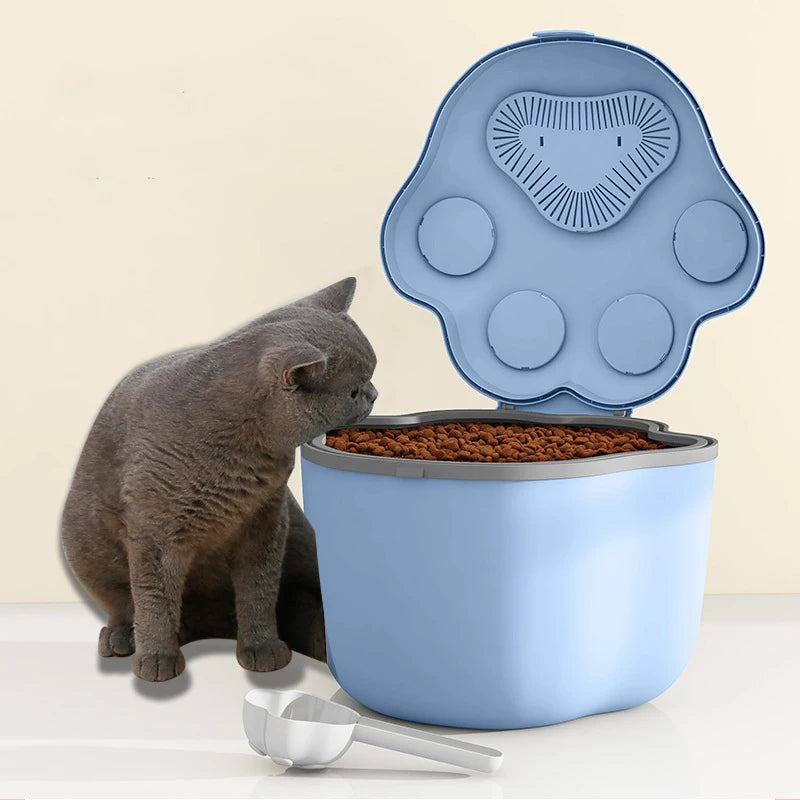 Pet Food Storage Container Moisture-proof Cat Dry Food Storage Bucket Plastic Storage Box for Storaging Pet Snacks