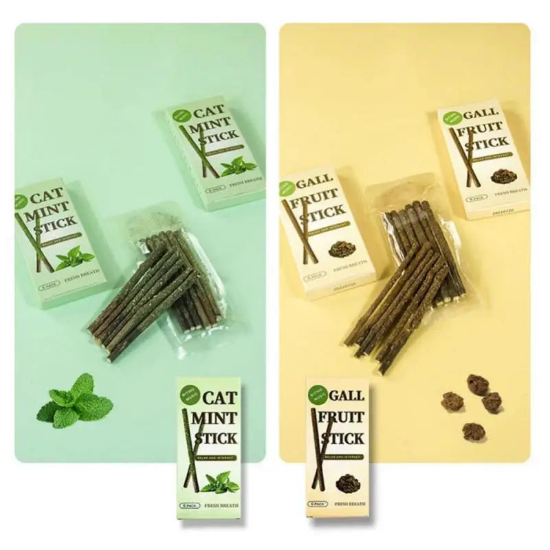 Healthy Cat Catnip Toys Cat Mint Stick Natural Silvervine Catnip Toys Kittens Teeth Cleaning Safe Cat Stick Treat Pet Product