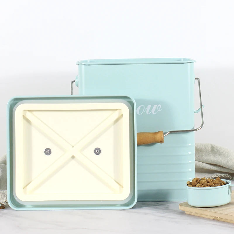 Dog Cat Food Storage Container Farmhouse Pet Food Storage Container with Lid and Dry Food Scoop Durable Airtight Food  Container