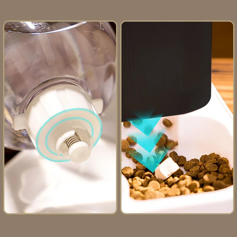 Cat Automatic Feeder Water Dispenser Large Capacity Wet and Dry Separation Dog Food Container Drinking Water Bowl Pet Supplies