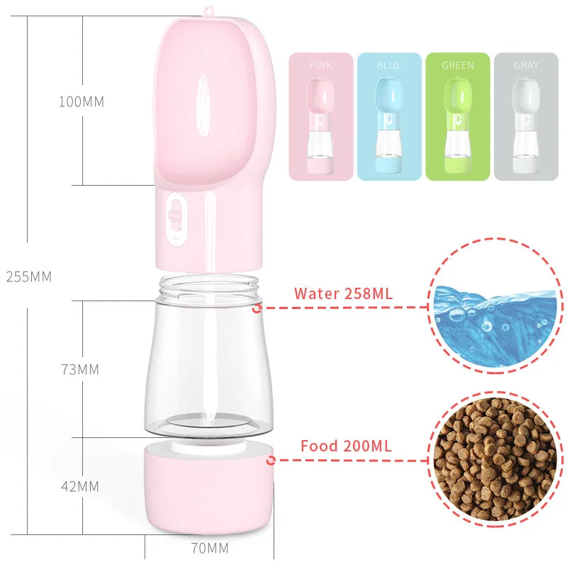 Portable Pet Dog Water Bottle For Dogs Multifunction Dog Food Water Feeder Drinking Bowl Puppy Cat Water Dispenser Pet Products