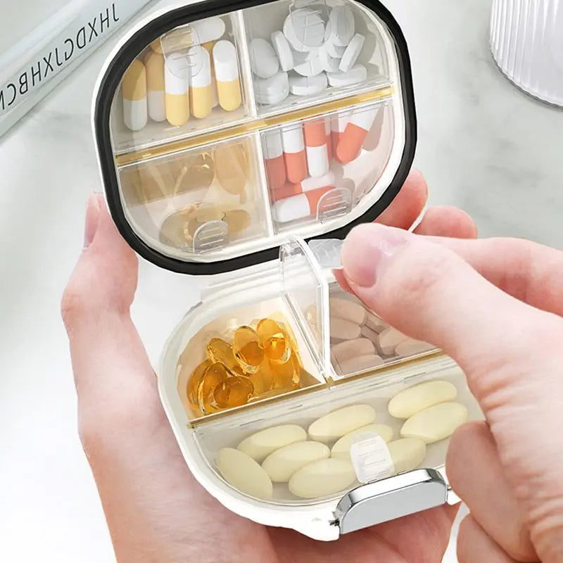 Portable Sub-Packing Medicine Box Travel Vitamin Pill Organizer Daily Pill Case Multifunctional Split Package Sealed Storage Box