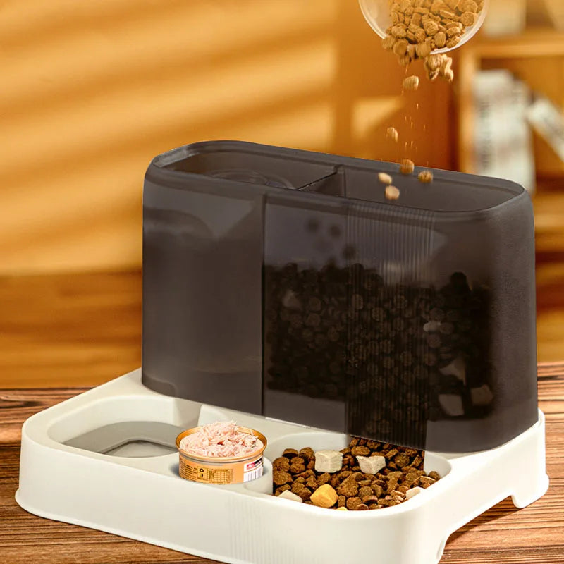 Cat Automatic Feeder Water Dispenser Large Capacity Wet and Dry Separation Dog Food Container Drinking Water Bowl Pet Supplies