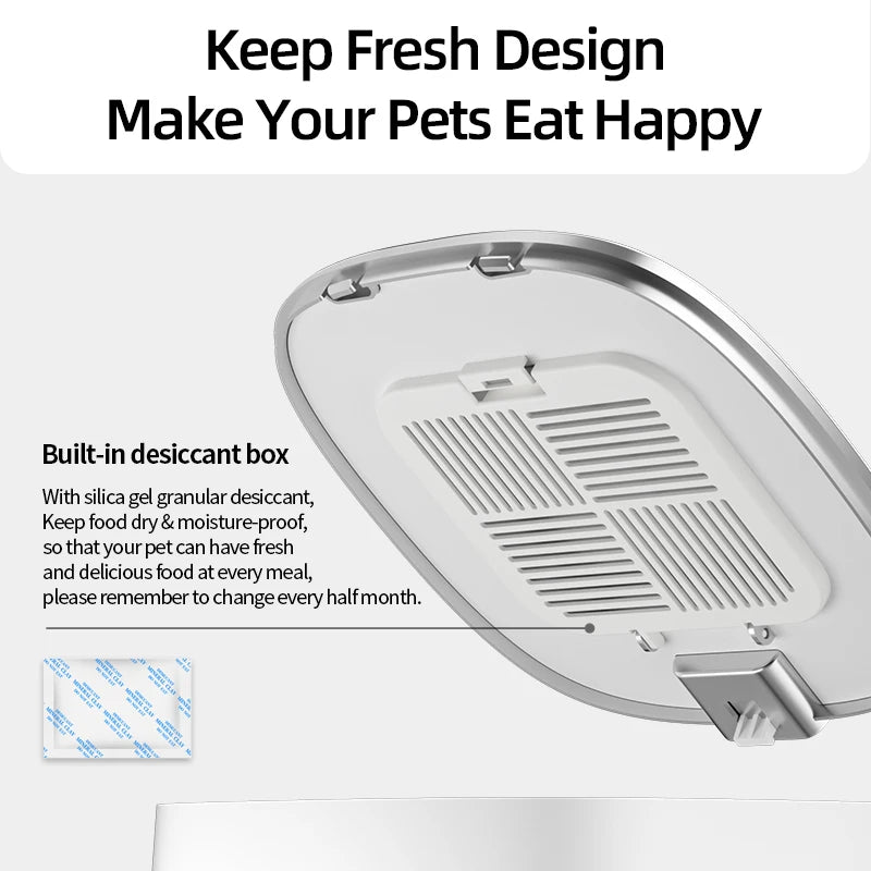 ROJECO WiFi Automatic Cat Feeder Pet Smart Cat Food Kibble Dispenser Remote Control Auto Feeder For Cat Dog Dry Food Accessories