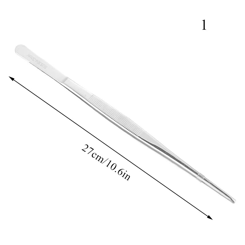 Super Thick Aquarium Stainless Steel Tweezers Straight Elbow Coral Water Grass Clip Pet Shrimp Reef Tweezers Fish Tank Cleaner