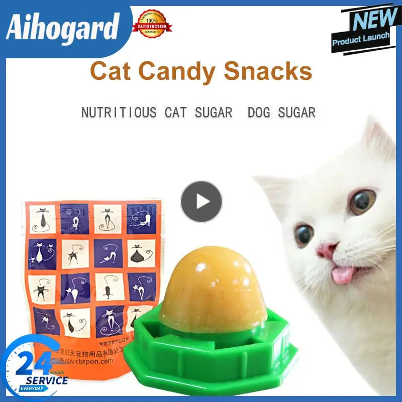 Cat Catnip Ball Nutrition Pet Snacks Candy Fixed Pets Snacks Licking Sugar Vitamin Gel Energy Ball Energy Snack Toys Kittens