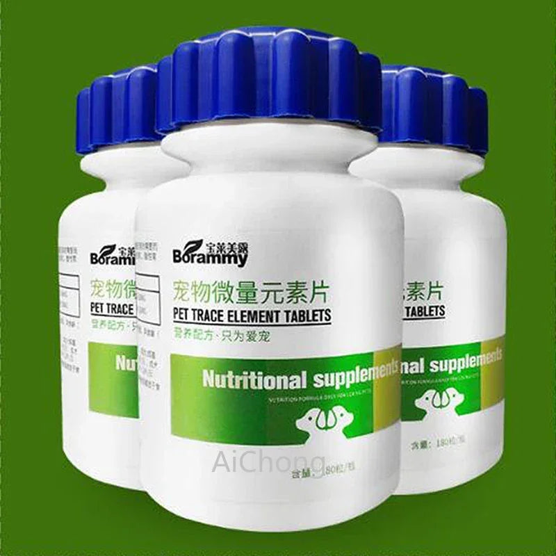 180 Tablets Dog Trace Element to Improve Pet Pica, Supplementing vitamins, Enhance Appetite Health Nutritional