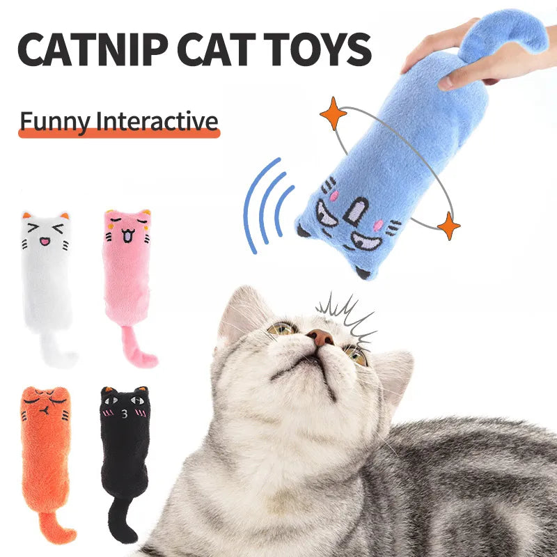 Rustle Sound Catnip Toy Cats Products For Pets Cute Cat Toys Kitten Teeth Grinding Cat Soft Plush Thumb Pillow Pet Accessories
