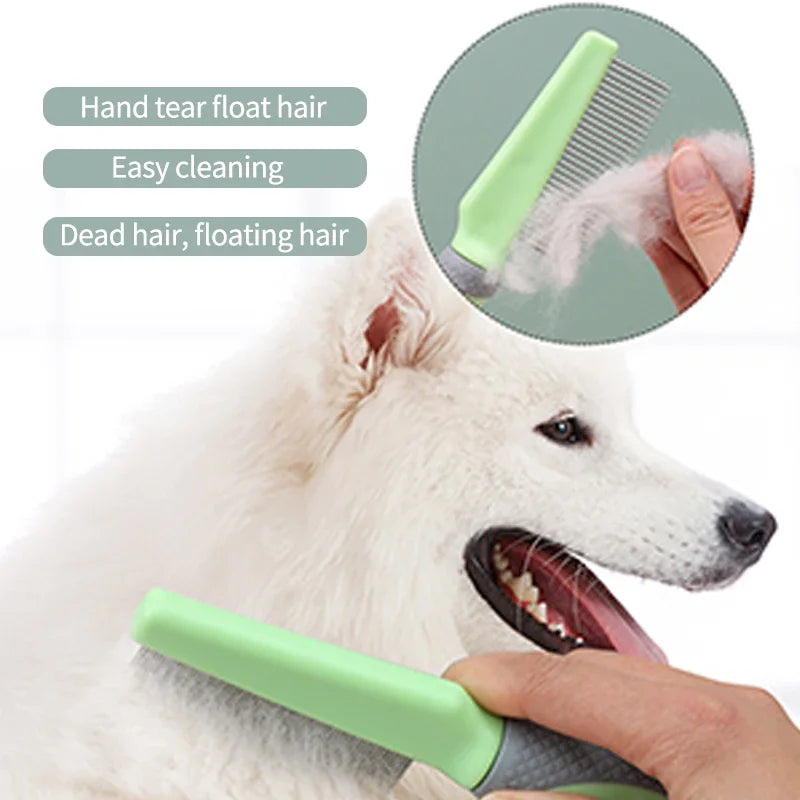 Pet Needle Combs with Non-Slip Handle Small Medium Dog Hair Brushes Hair Removal Knotting Comb Grooming Supplies for Dogs Cats