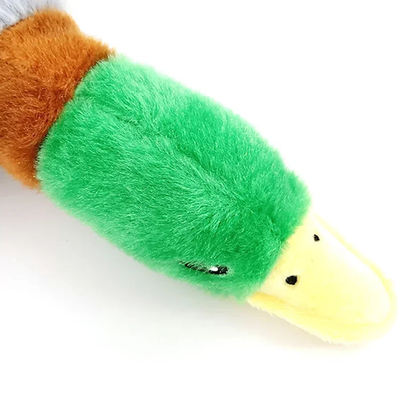 Cute Plush Duck Sound Toy Stuffed Squeaky Animal Squeak Dog Toy Cleaning Tooth Dog Chew Rope Toys