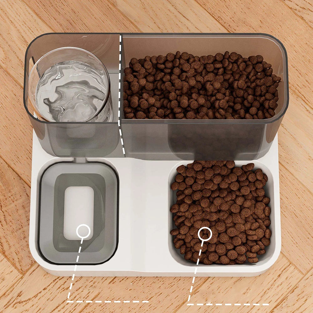 Cat Automatic Feeder Water Dispenser Large Capacity Dogs Food Container Wet And Dry Drinking Water Bowl Pet Supplies