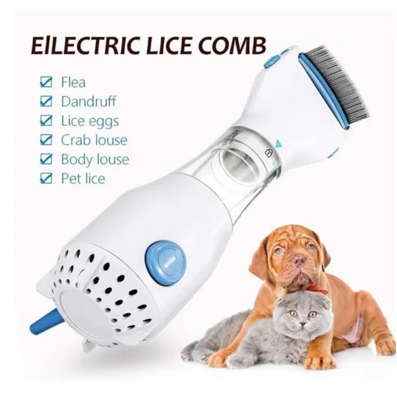 2023NEW Electric Lice Grabber Pets Comb Multifunctional Flea Removal Killer Brush Cats Dogs Hair Cleaner Lice Remover Comb