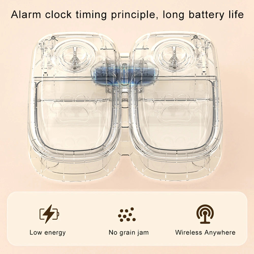 Automatic Pet Feeder Smart Cat Food Dispenser For Wet and Dry Food Dispenser Timer Bowl Dog Kitten Auto Feeder For Cat 2 Meals