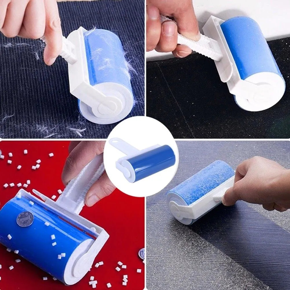 Washable Reusable Roller Dust Cleaner Lint Sticking Roller For Clothes Pet Hair Fluff Cleaning Household Dust Wiper Tools