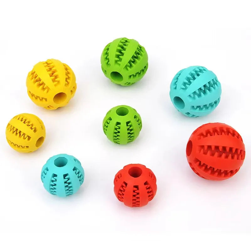 Natural Rubber Pet Dog Toys Dog Chew Toys Tooth Cleaning Treat Ball Extra-tough Interactive Elasticity Ball5cm for Pet Products