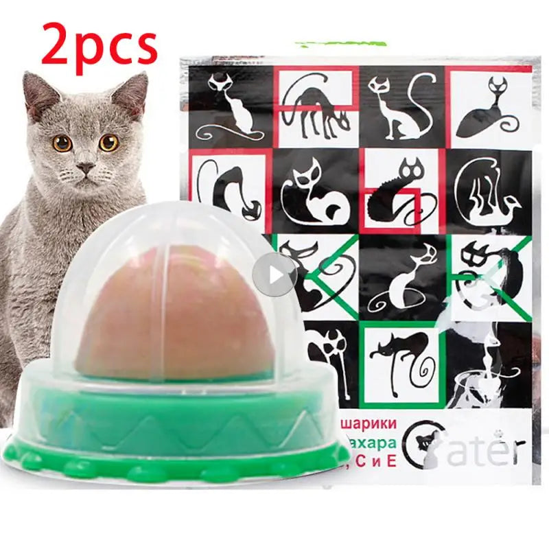 Cats Natural Catnip Ball Healthy Nutrition Pet Snacks Energy Ball Safe Lick Candy Vitamin Pudding Catnip Lollipop Toys For Cats
