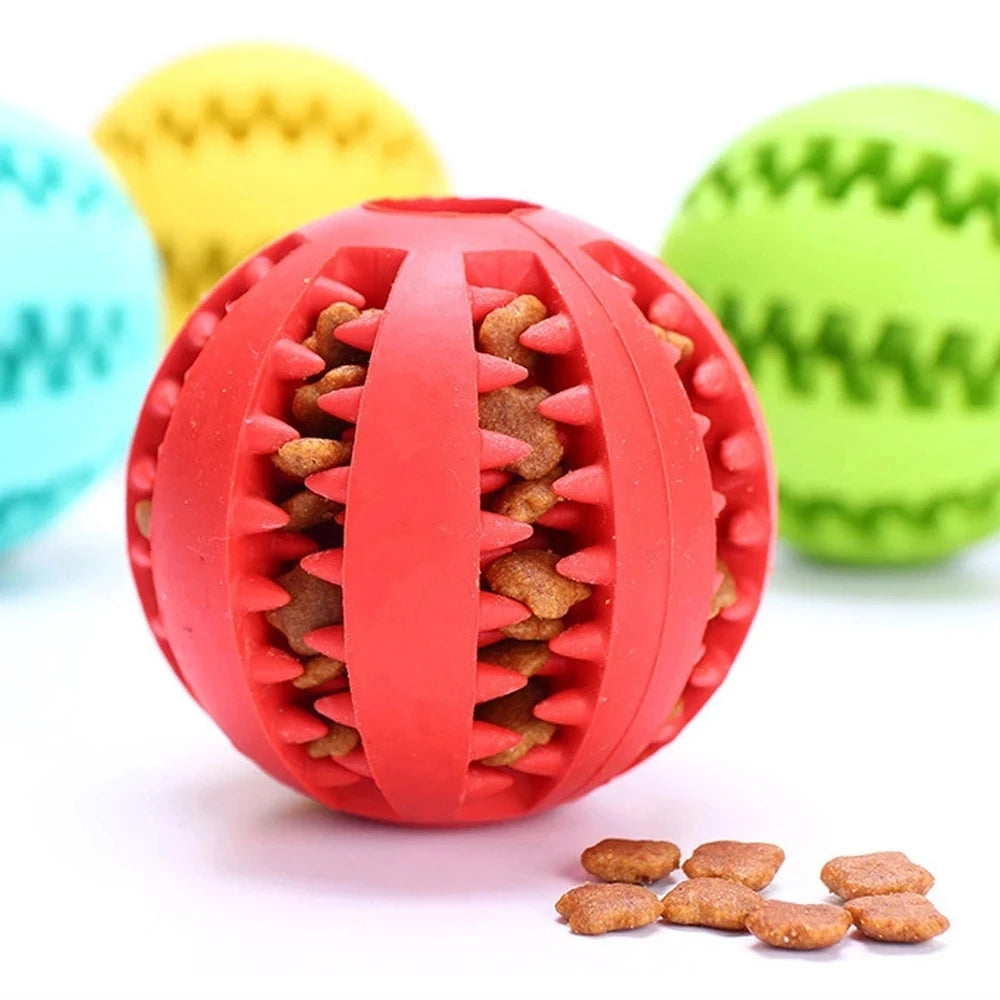 New Soft Pet Dog Toys Ball Interactive Elasticity Ball Dog Chew Toy Tooth Clean Rubber Ball Toys For Dogs Treats Food Dispenser