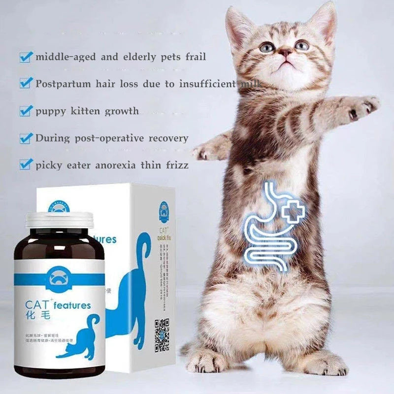 Cat hair removal Pet hair loss resolves hair bulbs to promote digestion and conditioning vitamins and hair