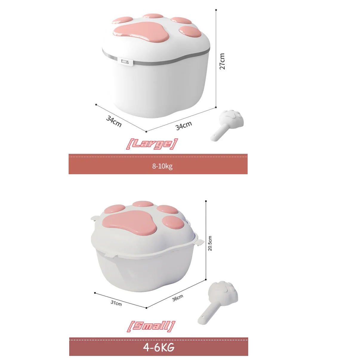 Pet Food Storage Container Moisture-proof Cat Dry Food Storage Bucket Plastic Storage Box for Storaging Pet Snacks