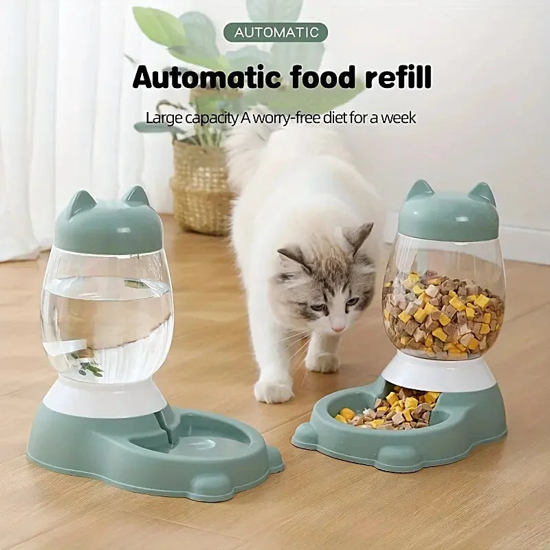Pet Automatic Feeder Pet Water Dispenser Pet Dry Food Water Self Feeding Station Bowl For Indoor Cats Dogs Pet Supplies