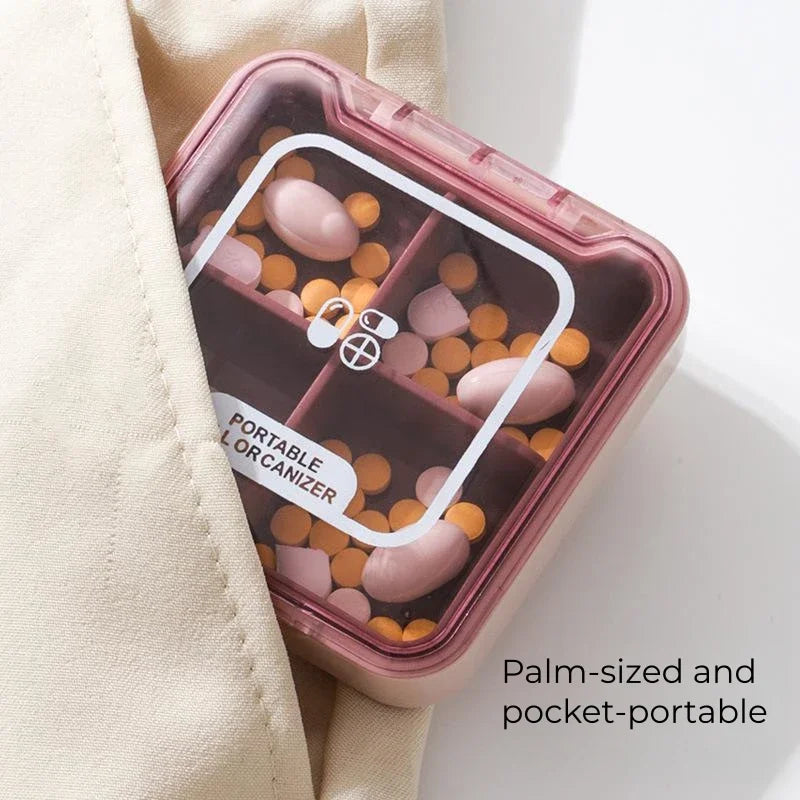 4 Grid Medicine Pill Box Case For Storage Travel Pill Case Vitamins Tablets Container Plastic Box Capsules Organizer Waterproof