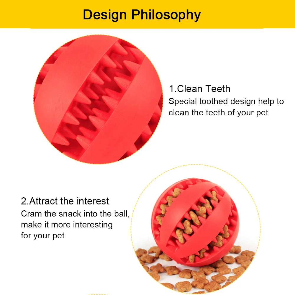 Dog Toys Rubber Treat Toy Ball Dog Cat Ball Funny Interactive Pet Tooth Cleaning Balls Bite Resistant Chew Outdoor Toys 5cm/6cm