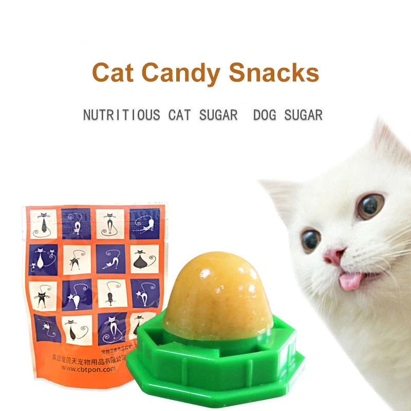 1~10PCS Healthy Cat Catnip Ball Nutrition Candy Fixed pets Snacks Licking Sugar Vitamin Gel Energy Ball Snack Toys Kittens Help