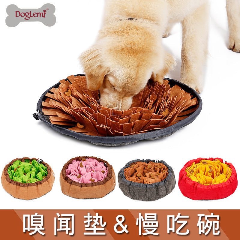 Pet slow food canal, sniffing bowl, smell mat, dog, dog, cat, consumable, carpet, anti-food bowl