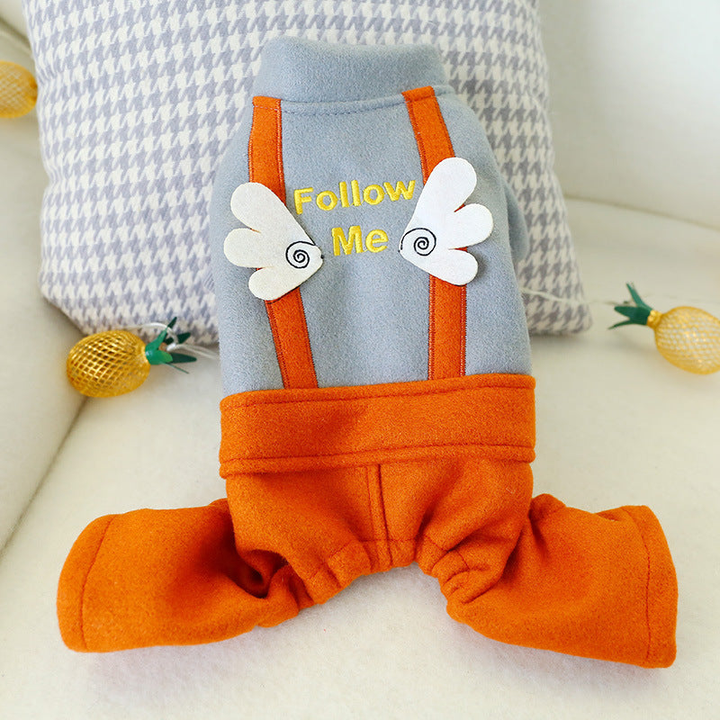Pet dog cat autumn and winter new dog clothes angel wings tape pants, Teddy Bear manufacturers direct supply