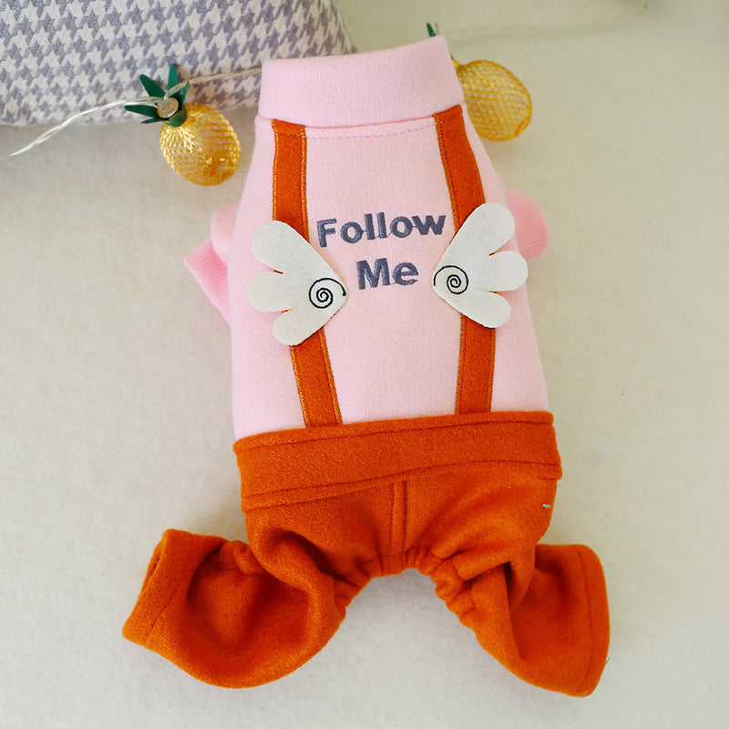 Pet dog cat autumn and winter new dog clothes angel wings tape pants, Teddy Bear manufacturers direct supply