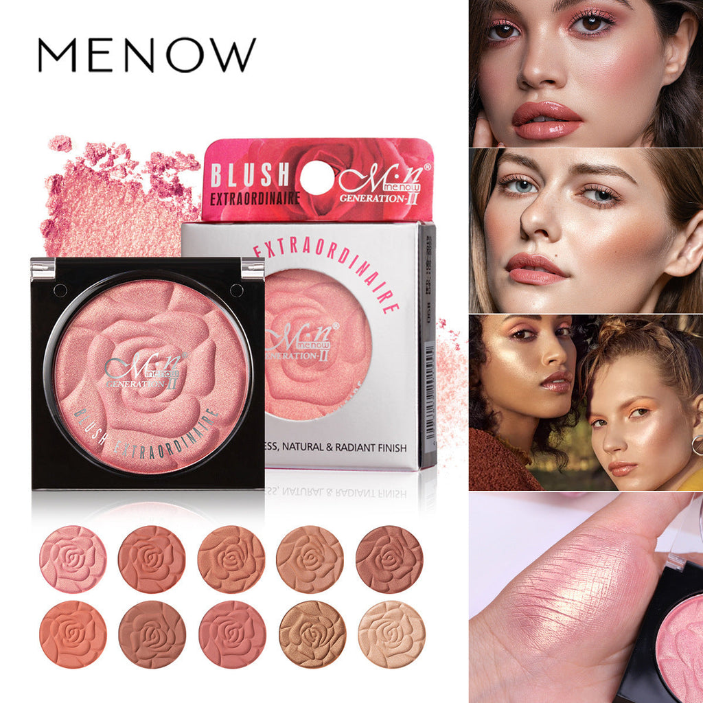 Menow Meino B705 Top Color Petal Blush Monochrome Blush Rouge Natural Concealer Mute Light