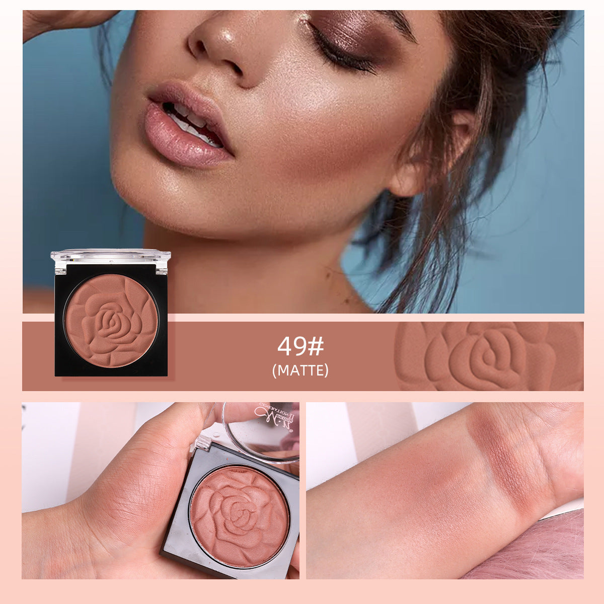 Menow Meino B705 Top Color Petal Blush Monochrome Blush Rouge Natural Concealer Mute Light