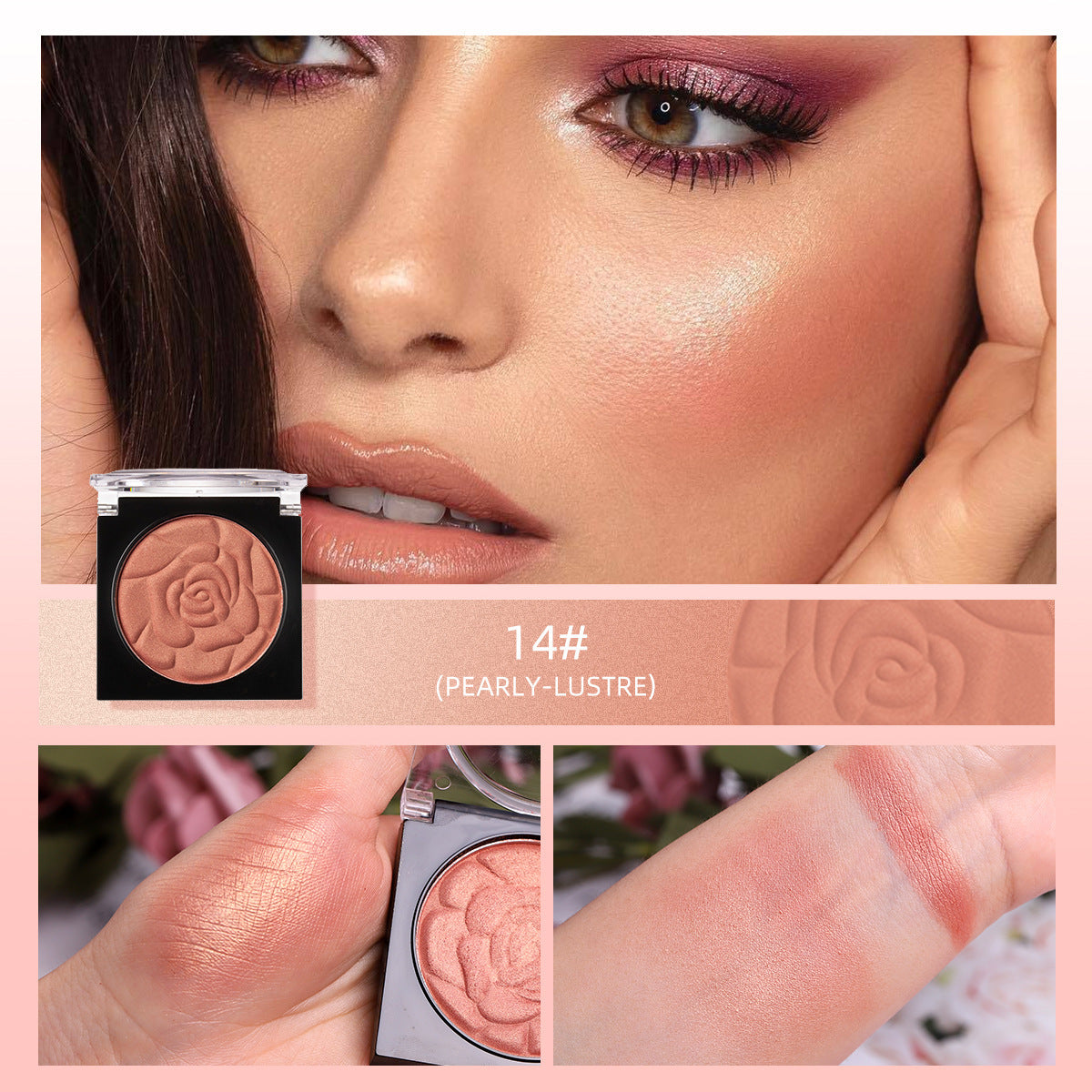 Menow Meino B705 Top Color Petal Blush Monochrome Blush Rouge Natural Concealer Mute Light