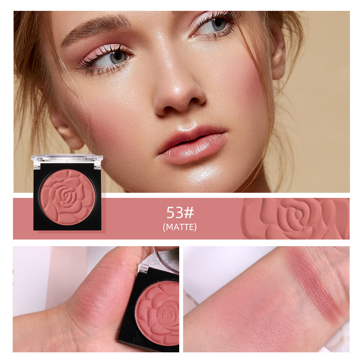 Menow Meino B705 Top Color Petal Blush Monochrome Blush Rouge Natural Concealer Mute Light