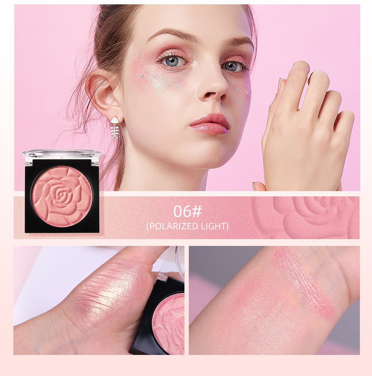 Menow Meino B705 Top Color Petal Blush Monochrome Blush Rouge Natural Concealer Mute Light