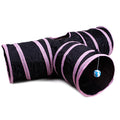 Manufacturers pet supplies cat paper three-way tunnel Zhiyi cat toy drill bucket foldable cat channel